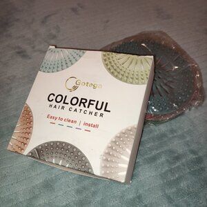 New in Box 5 PCS Gotega Hair Catcher Bathroom Shower Drain Protection Silicone